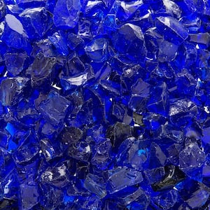 1/2 in. to 3/4 in. 10 lbs. Cobalt Blue Crushed Fire Glass in Jar