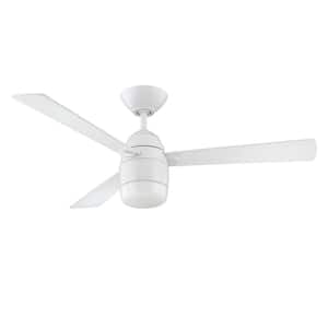 Antron 42 in. White LED Ceiling Fan with Light Kit and Remote Control