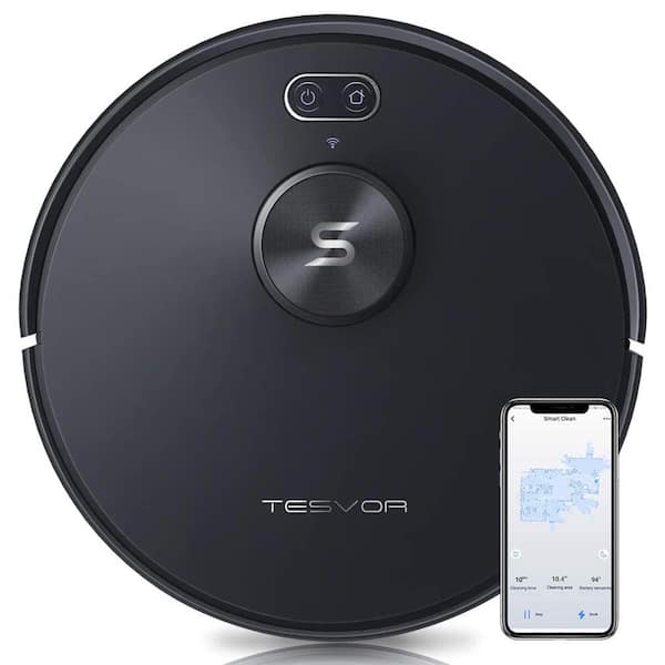 Tesvor Laser Navigation Robotic Vacuum Cleaner 2700Pa Strong Suction Auto-Charging Wi-Fi Enabled