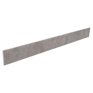 Sereno Pearl Gray 3.54 in. x 23.62 in. Matte Porcelain Bullnose Trim Tile (0.57 sq. ft./each)