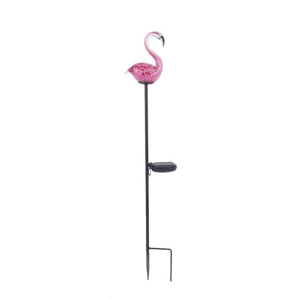 Hampton Bay Pink Solar Flamingo Garden Stake