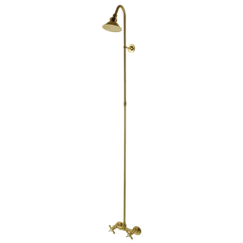 Essex 2-Handle 1-Spray Clawfoot Tub Faucet in Brushed Brass (Valve Included) price history on PriceWatchPro