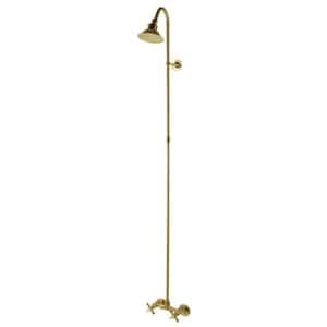 Essex 2-Handle 1-Spray Clawfoot Tub Faucet in Brushed Brass (Valve Included)