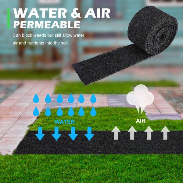 1 Pcs 10 Ft Long Rubber Mulch For Landscaping Garden Mulch Black Roll Rubber Mulch Mat Recycled Natural-Looking Edging Border Cuttable Reduced Weed Growth Bed Liner For Garden 2025