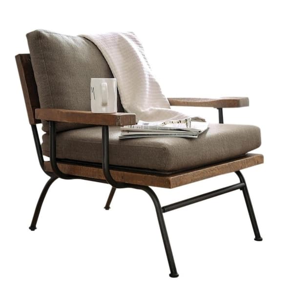 Santiago Light Brown Wooden Rustic Accent Chair
