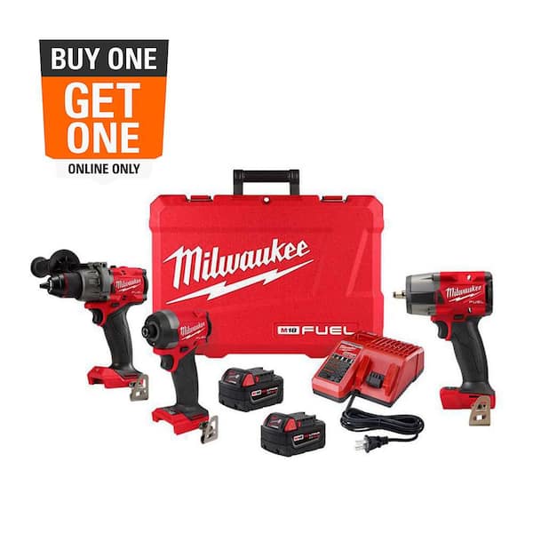 M18 FUEL 18-V Lithium-Ion Brushless Cordless Hammer Drill/Impact Driver Combo Kit (2-Tool) with 3/8 in. Impact Wrench
