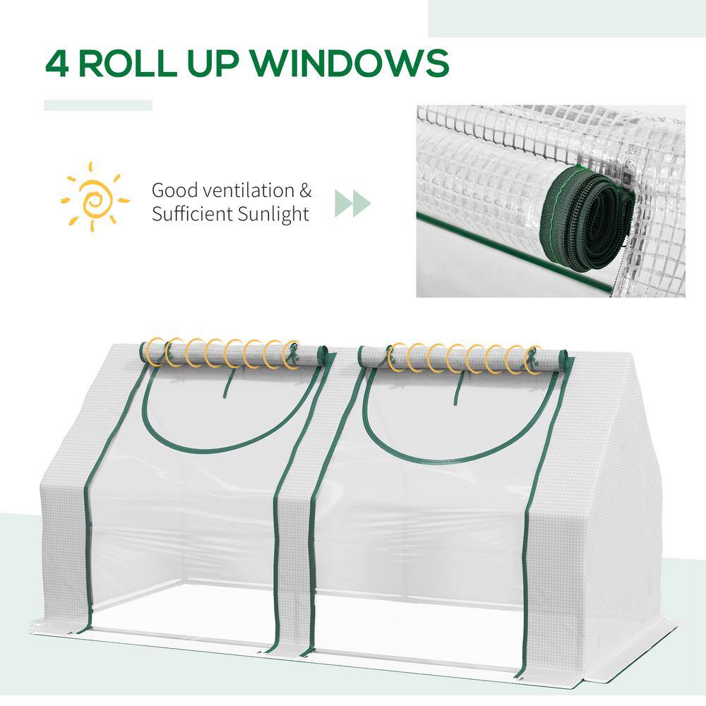 Outsunny 70.75" Clear Portable Greenhouse with Steel Frame