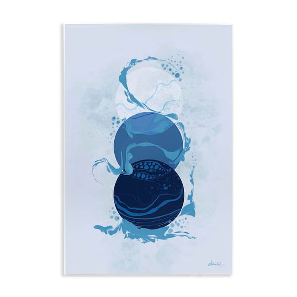 Stupell Industries Circles with Swirling Water by Ishita Banerjee Unframed Abstract Graphic Art Print 19 in. x 13 in.