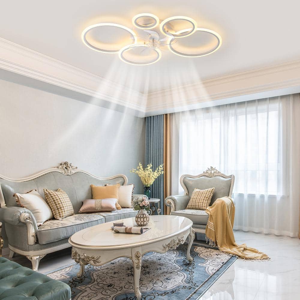 39 in. Black Quiet Reversible DC Motor Ceiling Fan with Remote Control, 6 Wind Speeds 3-Color Temperature price history on PriceWatchPro