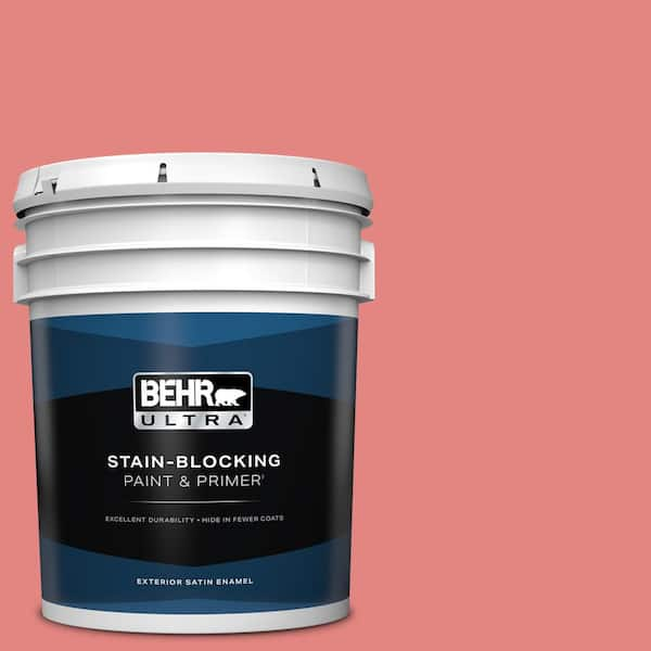 BEHR ULTRA 5 gal. #160B-5 Candy Mix Satin Enamel Exterior Paint & Primer