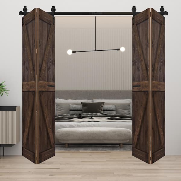ISLIFE K Style 48 in. x 84 in. (12 in. x 84 in. x 4-Panels) Dark