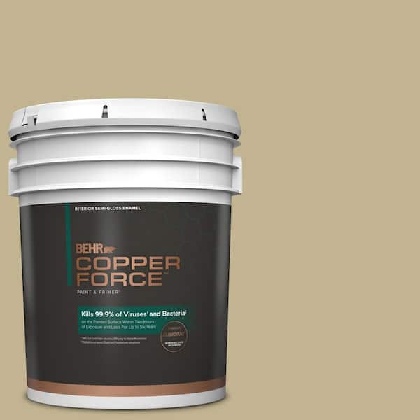 COPPER FORCE 5 gal. #HDC-CT-28G English Moss Semi-Gloss Enamel Virucidal and Antibacterial Interior Paint & Primer