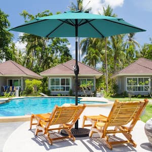 7.5 ft. Patio Market Umbrellas with Crank and Tilt Button in Turquoise