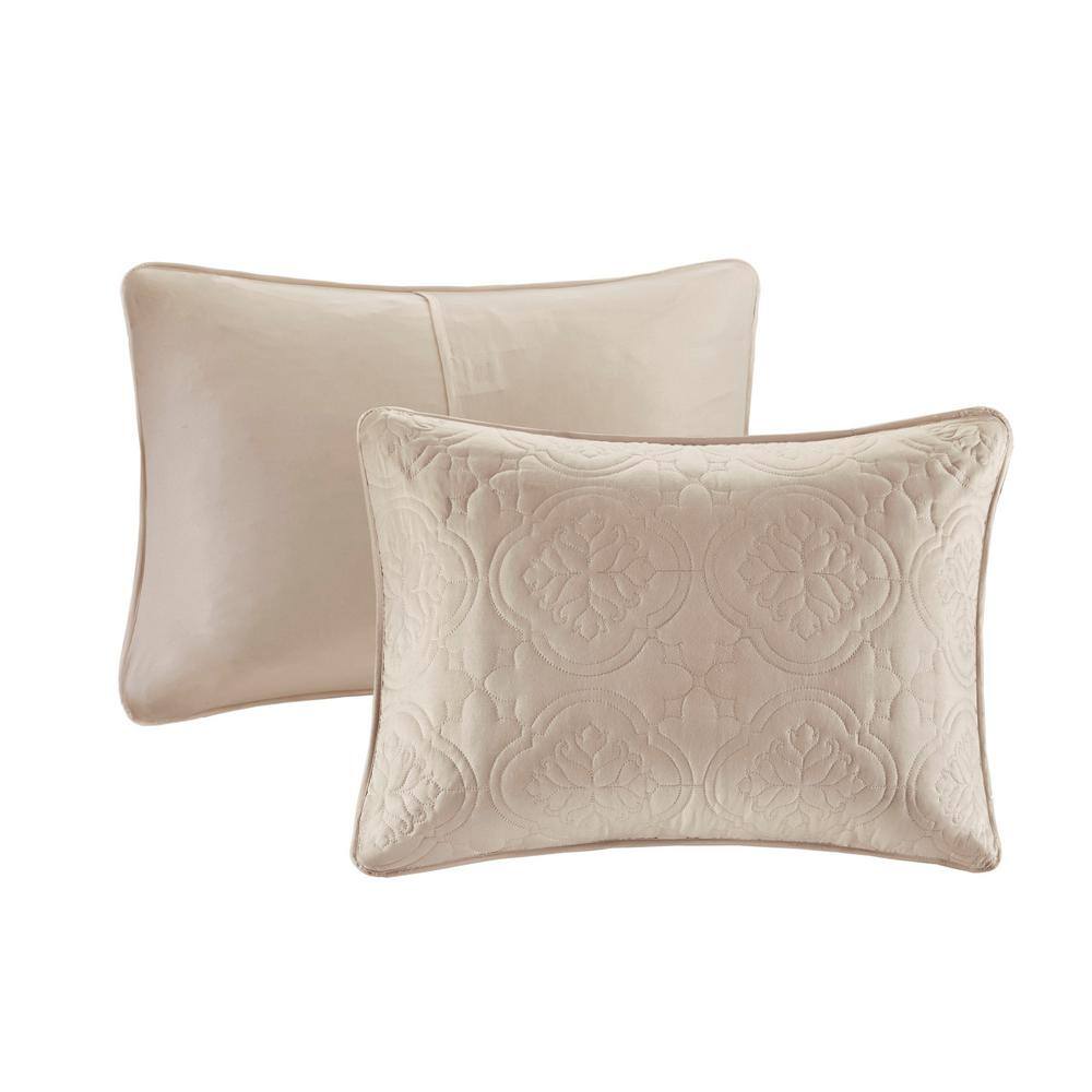 Khaki King Reversible Microfiber Bedspread Set