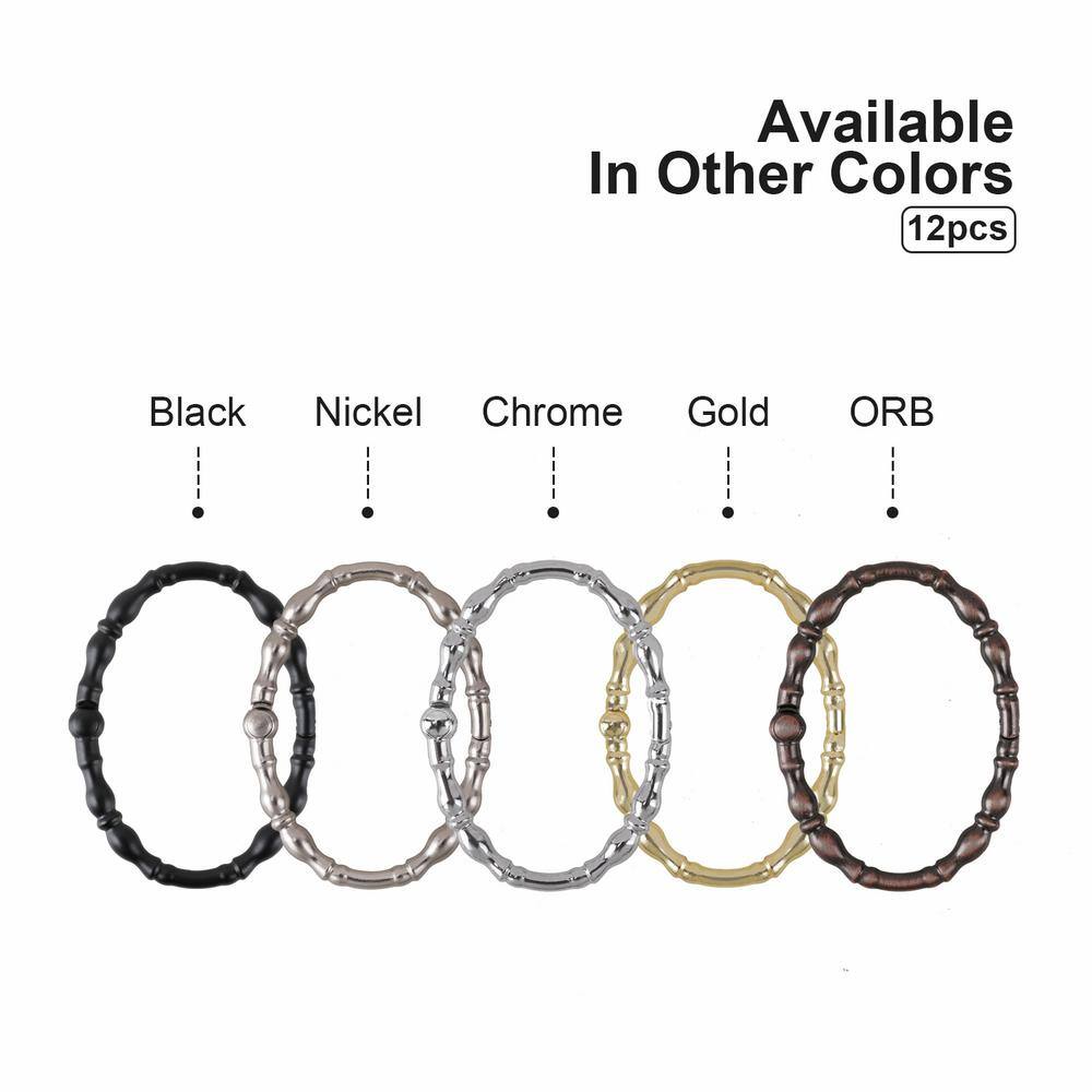 Chrome Zinc Alloy Shower Curtain Rings for Bathroom