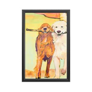 "Stick With Me 1" by Pat Saunders Framed with LED Light Animal Wall Art 16 in. x 24 in.