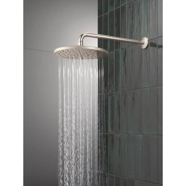 Bonacci 1-Spray Patterns with 1.75 GPM 10 in. Wall Mount Fixed Shower Head in Lumicoat Stainless