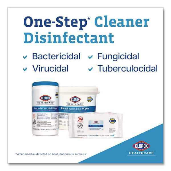Clorox Healthcare 6.75 in. x 9 in. 70-Count Unscented Bleach