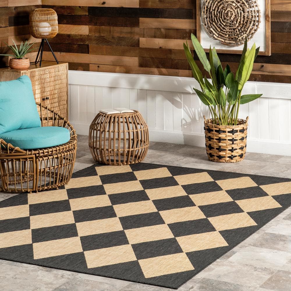 【レビューで送料無料】 8 Gray Dark Trellis Diamond Sabina nuLOOM ft. ft 10 x ベース