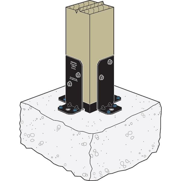 Simpson Strong-Tie Outdoor Accents RPBPC ZMAX, Black Powder-Coated