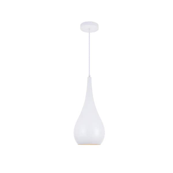 Unbranded Timeless Home 7.5 in. 1-Light White Pendant Light, Bulbs Not Included