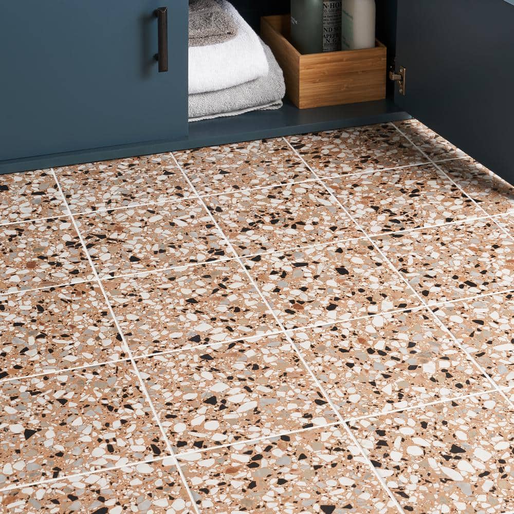 Grain Beige Matte Porcelain Terrazzo Floor and Wall Tile