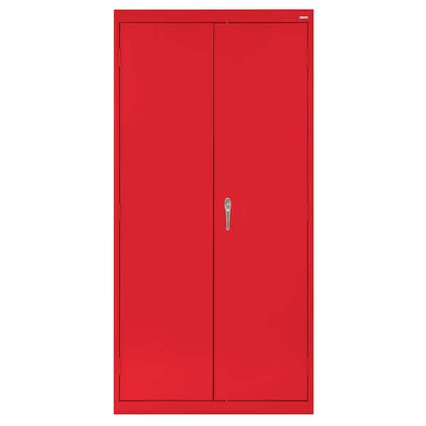 Unbranded Classic Series Preassembled Steel Garage Freestanding Cabinet in Red ( 36 in. W x 72 in. H x 24 in. D )