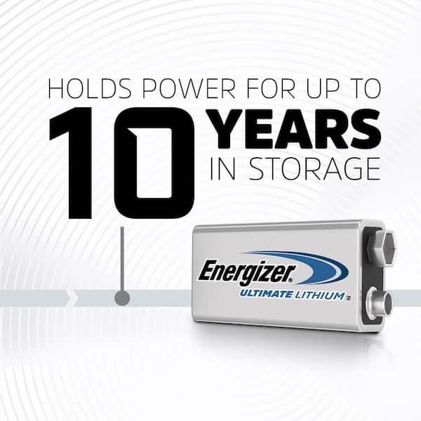 Energizer Ultimate Lithium 9V Batteries (2-Pack), Lithium 9-Volt Batteries  L522BP2 - The Home Depot