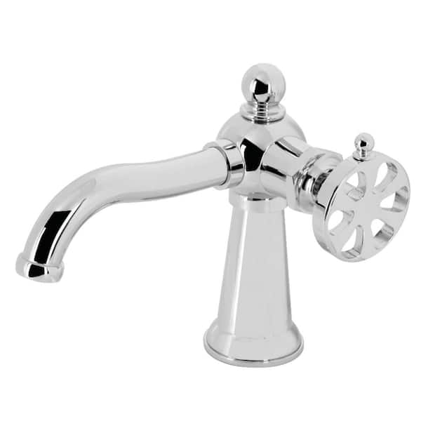 Kingston Brass Belknap Single-Handle Single Hole Bathroom Faucet with Push Pop-Up in Polished Chrome