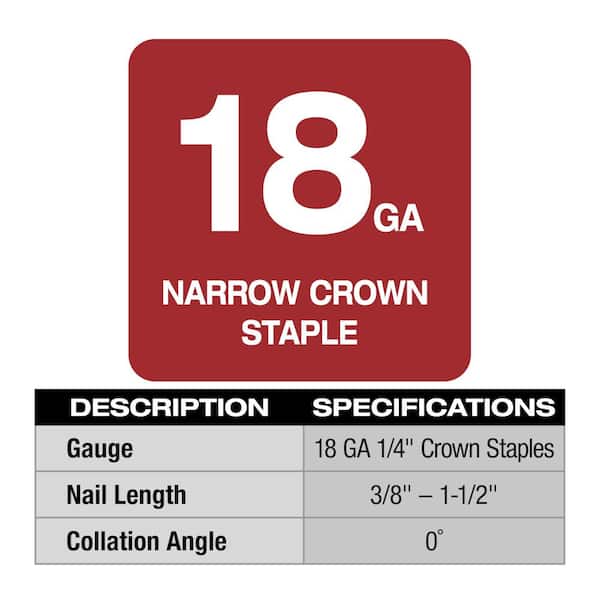 M18 FUEL 18V Lith-Ion Brushless Cordless 18-Gauge 1/4 in. Narrow Crown Stapler w/ Circ Saw