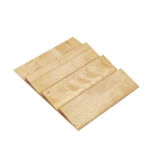 Maple 16 Inch Kitchen Drawer Organizer Insert Spice Rack 3-Tier