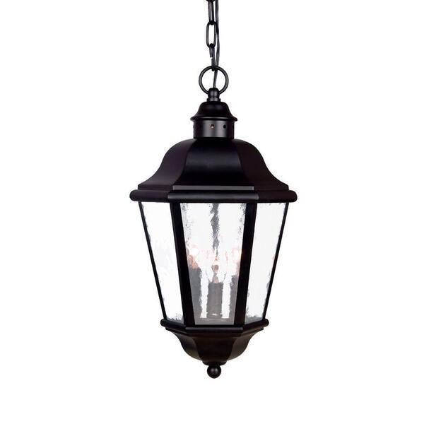 Acclaim Lighting Beaufort Collection 3-Light Hanging Outdoor Matte Black Light Fixture