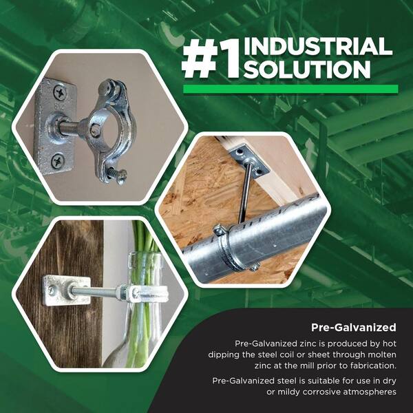 PEROMI 5 PCS Split Ring Pipe Hanger Heavy Duty Adjustable Pipe Bracket Clamp Wall Ceiling Mount Pipe Support ID 6 2/7 Inch(160mm