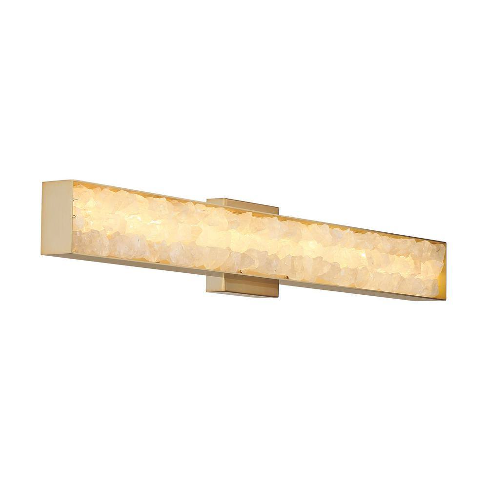 Divinely 1-Light 32 in. Celeste Brass Wall Sconce with Quartz Crystalline Shade price history on PriceWatchPro