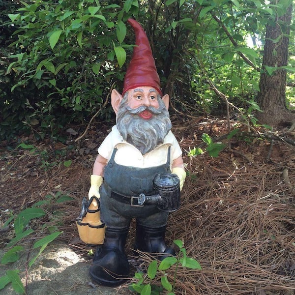 ガーデンノーム・ジョーロ LEF21 Toad Hollow 21 in. Gardener Gnome Holding Watering Can Collectible