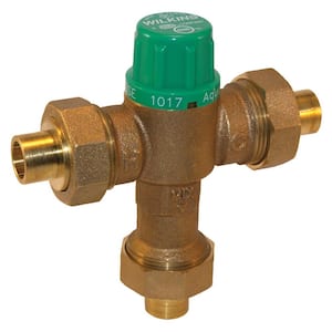 3/4 in. ZW1017XL Aqua-Gard Thermostatic Mixing Valve with Copper Sweat Connection Lead Free