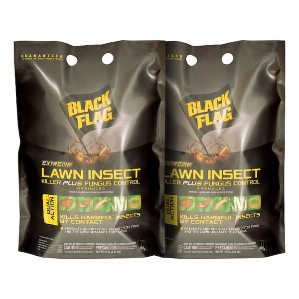 Black Flag Extreme 640 Oz Lawn Insect Killer Plus Fungus Control Granules 2 Pack Hg 11212 The Home Depot