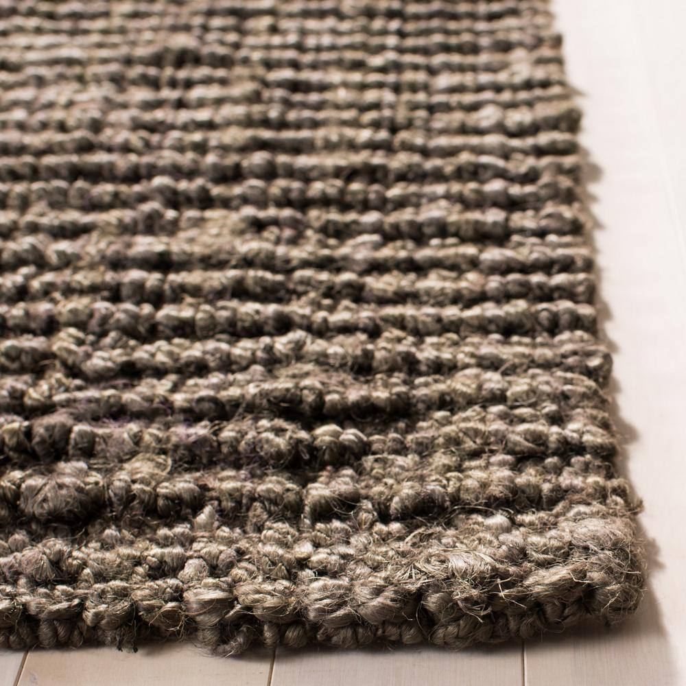 Handmade Brown Jute Square Non-slip Area Rug