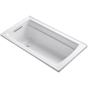 Archer 60 in. x 32 in. Acrylic Drop-In Bathtub with Reversible Drain in White