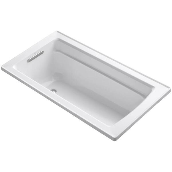 KOHLER Archer 60 in. x 32 in. Acrylic Drop-In Bathtub with Reversible Drain in White