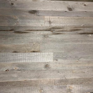 1 in. x 3 in. x 4 ft. Gray Weathered Barn Wood Square Edge Plank (10 sq. ft/Pack)