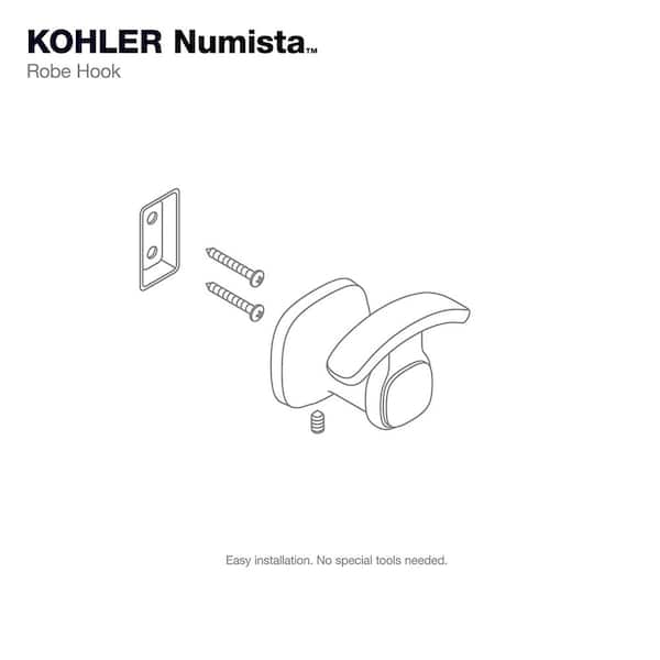 Numista Robe Hook in Vibrant Brushed Nickel