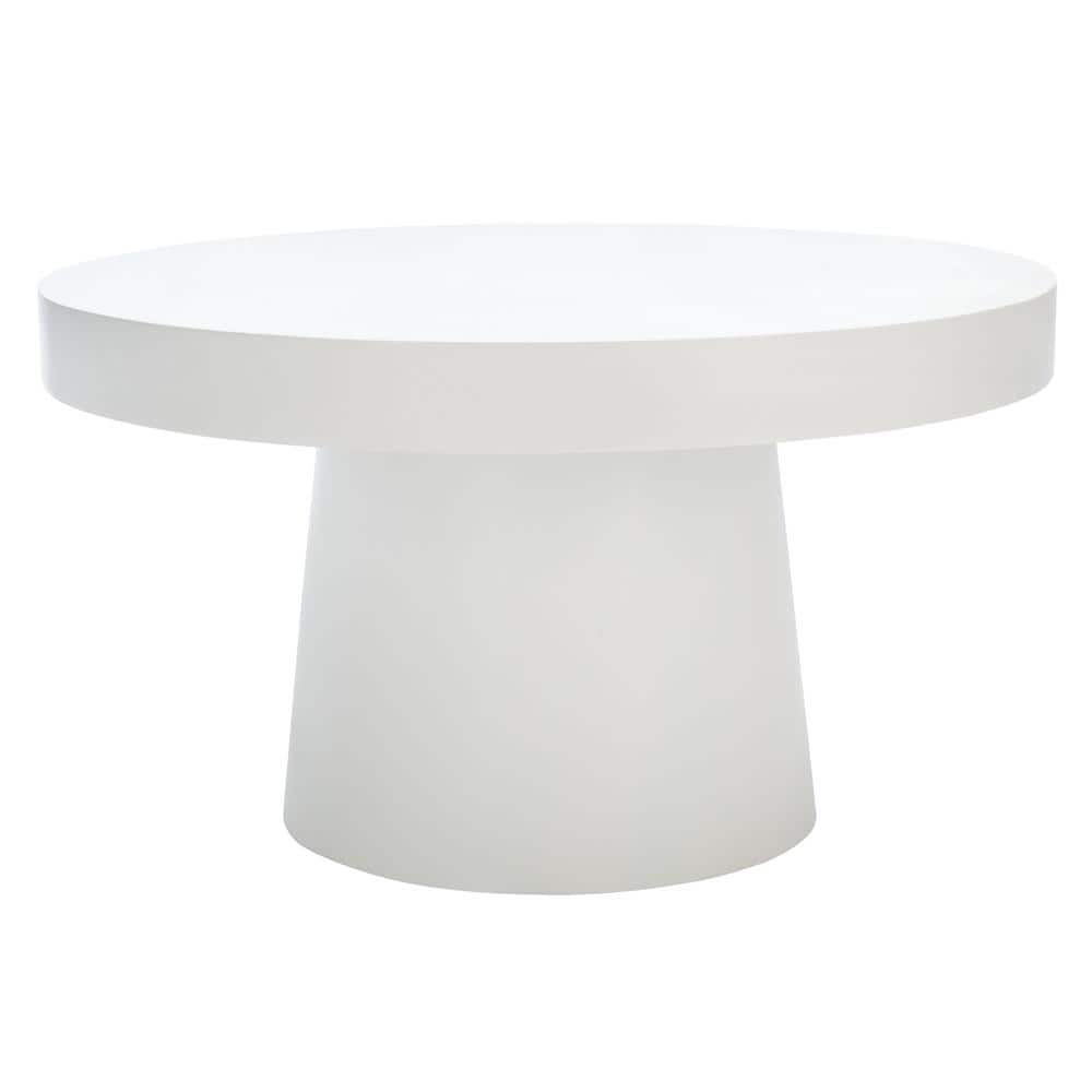 White Round Acrylic Minimalist Coffee Table