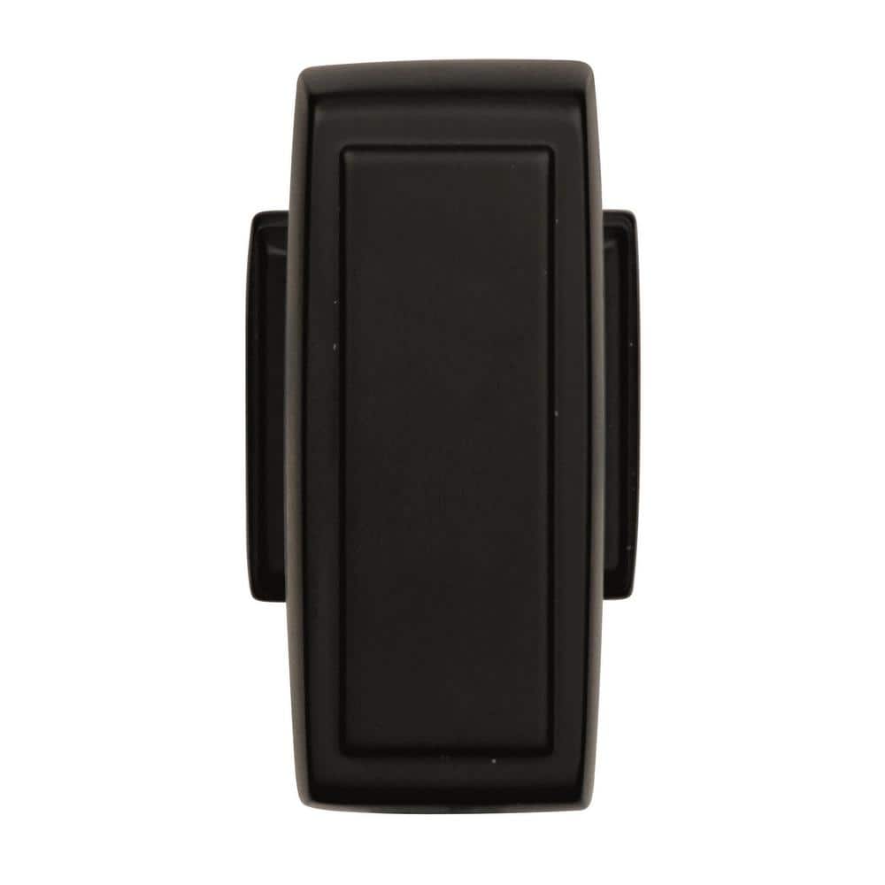 Black Bronze Rectangular Cabinet Knob with Mounting Hardware