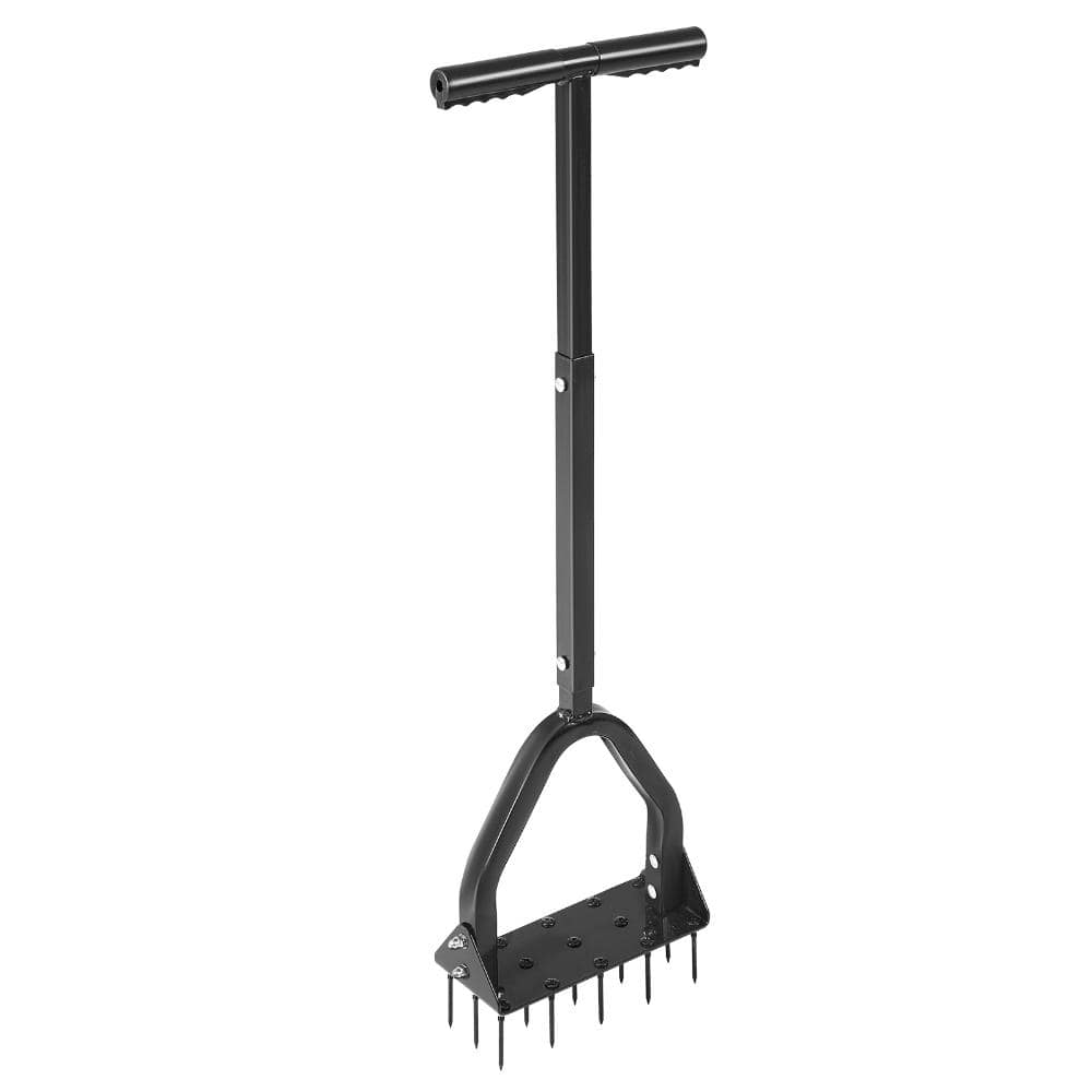 Lawn Aerator 9.2 in. Manual Core Aerator Tool, 15 Iron Spikes, 34.6 in. Handle, Wide Foot Plate, Heavy Duty Yard price history on PriceWatchPro