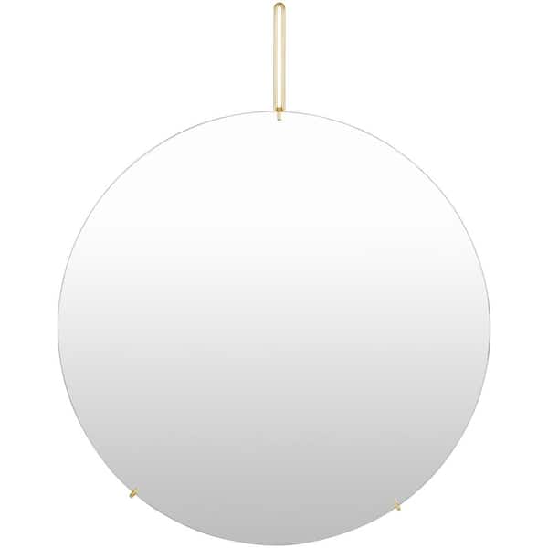 Livabliss Lucian 39 in. x 32 in. Gold Framed Decorative Mirror
