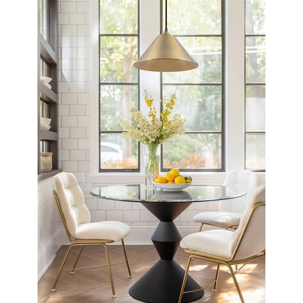 Kira Home Yellow 6.75 in. Metal Empire Pendant Shade with 1.625 in