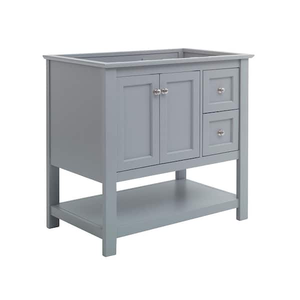 Fresca Manchester 36 in. W Bathroom Vanity Cabinet Only in Gray ...