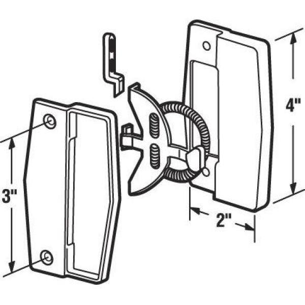 Prime-Line Black Plastic Mortise Style Screen Door Latch and Pull, Academy and Better Bilt A 139