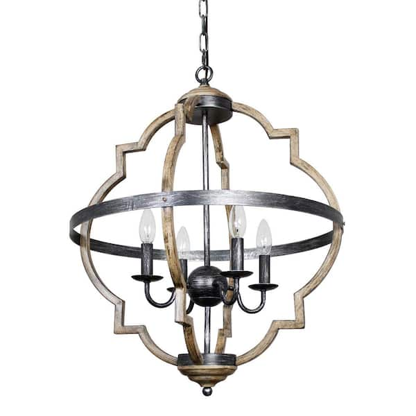 distressed metal chandelier